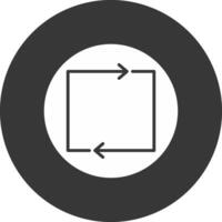 Loop Glyph Inverted Icon vector