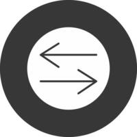 Swap Glyph Inverted Icon vector