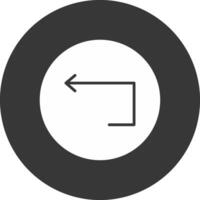 Loop Glyph Inverted Icon vector