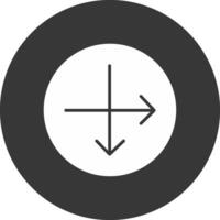 Intersect Glyph Inverted Icon vector