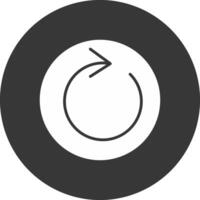 Loop Glyph Inverted Icon vector