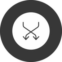 Shuffle Glyph Inverted Icon vector