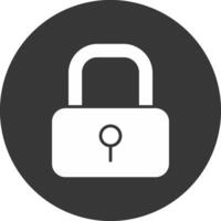 Locksmith Glyph Inverted Icon vector