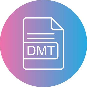 DMT File Format Line Gradient Circle Icon vector