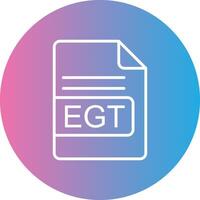 EGT File Format Line Gradient Circle Icon vector