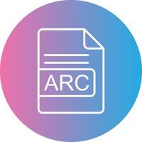 ARC File Format Line Gradient Circle Icon vector