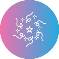 Firework Line Gradient Circle Icon vector