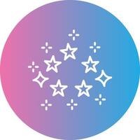 Stars Line Gradient Circle Icon vector