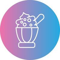 Sorbet Line Gradient Circle Icon vector