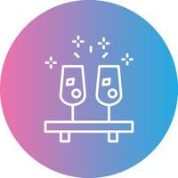 Drinks Line Gradient Circle Icon vector