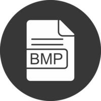 BMP File Format Glyph Inverted Icon vector