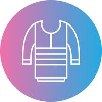 Sweater Line Gradient Circle Icon vector