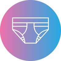 Underwear Line Gradient Circle Icon vector