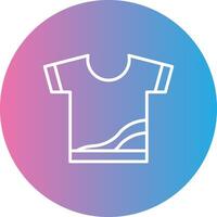 Shirt Line Gradient Circle Icon vector