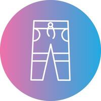 Trousers Line Gradient Circle Icon vector