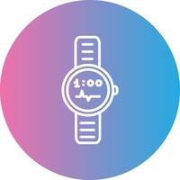 Watch Line Gradient Circle Icon vector