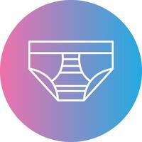 Underwear Line Gradient Circle Icon vector