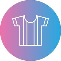 Shirt Line Gradient Circle Icon vector