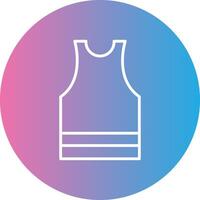 Undershirt Line Gradient Circle Icon vector