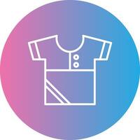Shirt Line Gradient Circle Icon vector