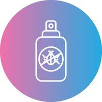 Insect Repellent Line Gradient Circle Icon vector