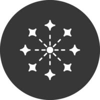 Firework Glyph Inverted Icon vector