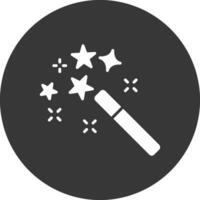 Sparkles Glyph Inverted Icon vector