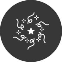 Firework Glyph Inverted Icon vector