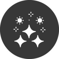 Sparkle Glyph Inverted Icon vector