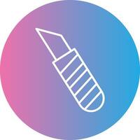 Cutting Knife Line Gradient Circle Icon vector