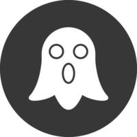 Ghost Glyph Inverted Icon vector