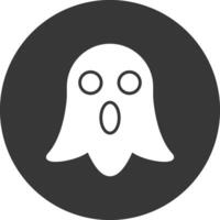 Ghost Glyph Inverted Icon vector