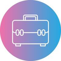 Briefcase Line Gradient Circle Icon vector