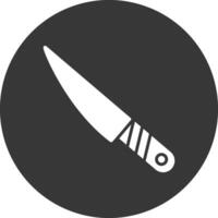 Knife Glyph Inverted Icon vector