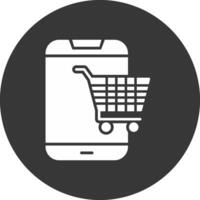 Commerce Glyph Inverted Icon vector