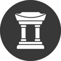 Chinatown Glyph Inverted Icon vector