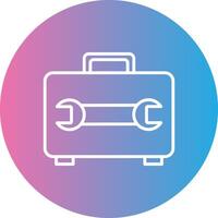 Toolbox Line Gradient Circle Icon vector