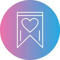 Favourite Line Gradient Circle Icon vector