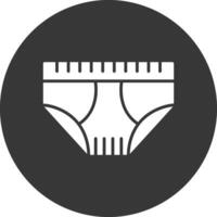 Underwear Glyph Inverted Icon vector