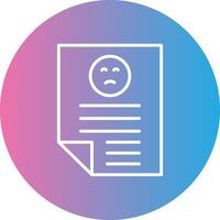 Bad Review Line Gradient Circle Icon vector