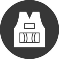 Sleeveless Glyph Inverted Icon vector