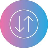 Arrows Line Gradient Circle Icon vector