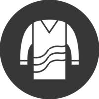 Sweater Glyph Inverted Icon vector