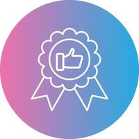 Achievement Line Gradient Circle Icon vector