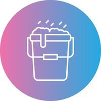 Bucket Line Gradient Circle Icon vector