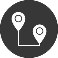 Map Glyph Inverted Icon vector