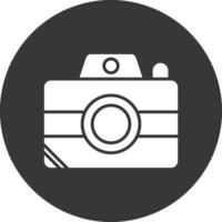 Camera Glyph Inverted Icon vector