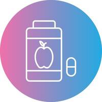 Vitamins Line Gradient Circle Icon vector