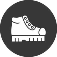 Boot Glyph Inverted Icon vector