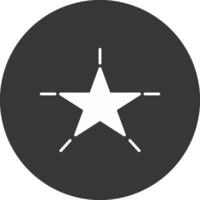 Star Glyph Inverted Icon vector